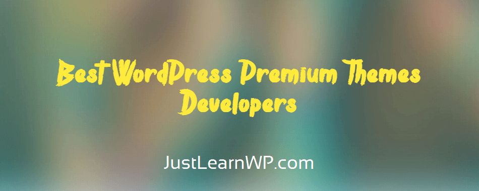 Best WordPress Themes Premium Developers