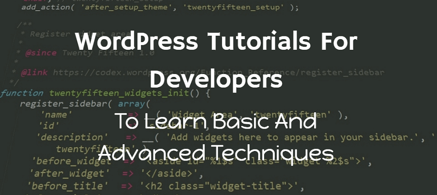 wordpress tutorial for developers
