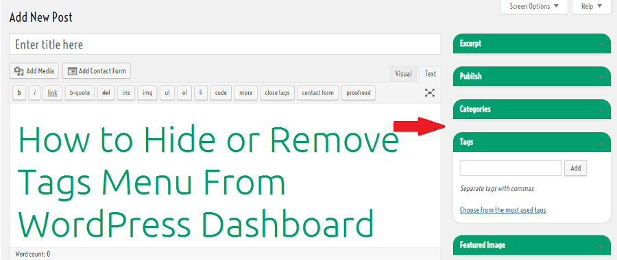 How to Hide or Remove Tags Menu From WordPress Admin Dashboard