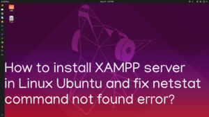 How to install XAMPP server in Linux Ubuntu 18.04, 19.04 and fix netstat error